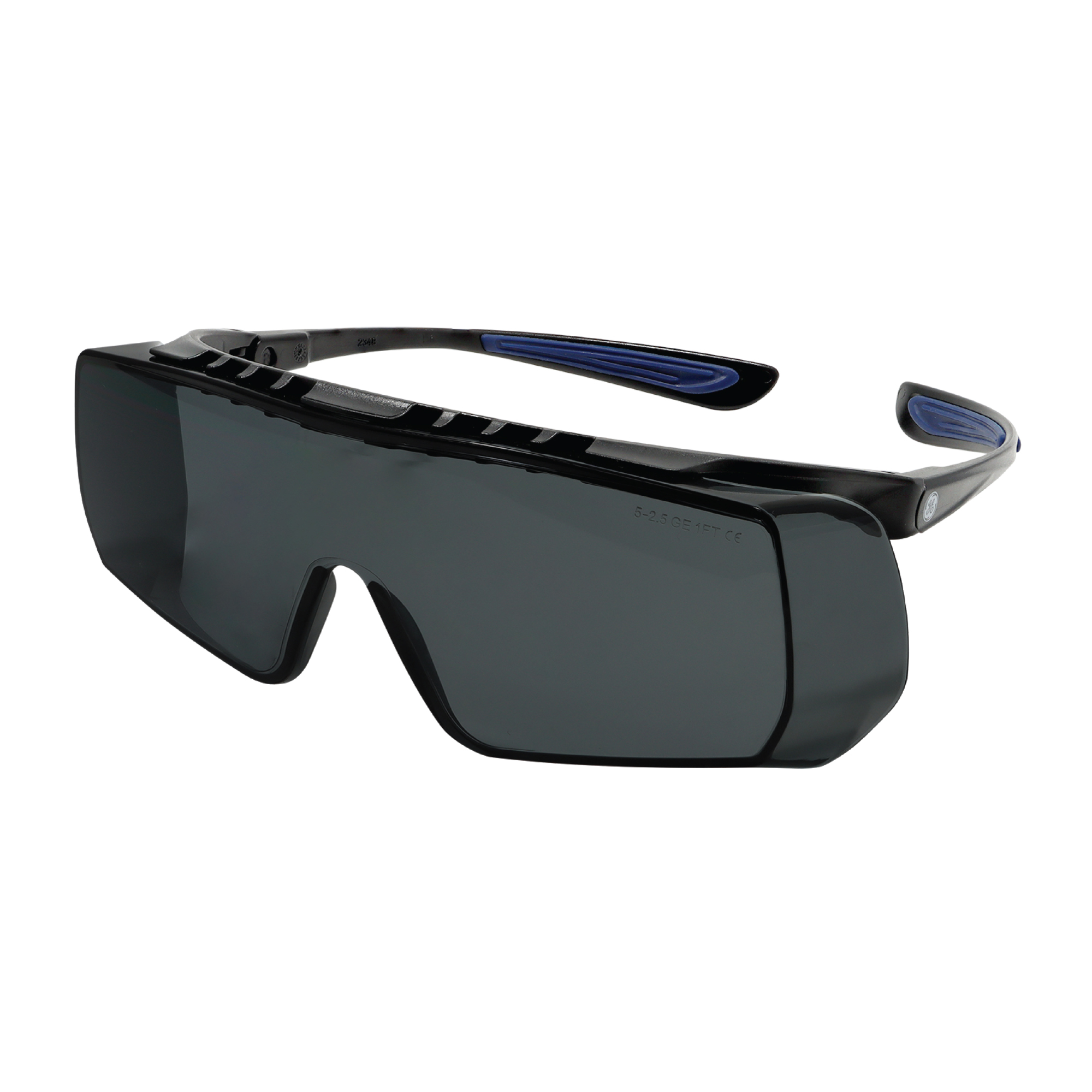 General Electric, Safety Glasses, Smoke Lens, Anti FogScratch, Frame Color Black, Lens Color Smoke/Gray, ANSI Z87 Compliant, Model# GE212S